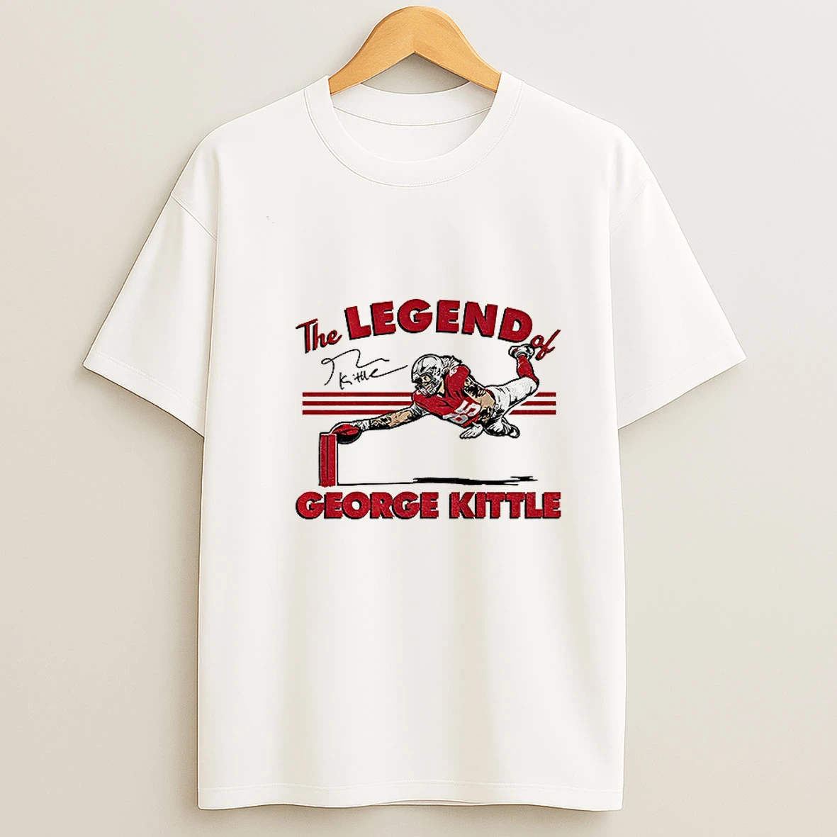 The Legend Of George Kittle San Francisco 49ers Nfl Signature Tshirt Hoodie