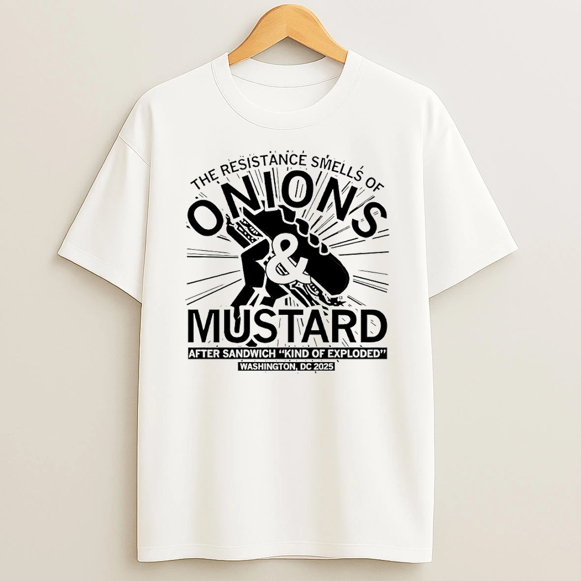 The Resistance Smells Of Onions And Mustard 2025 Circle Tshirt Hoodie