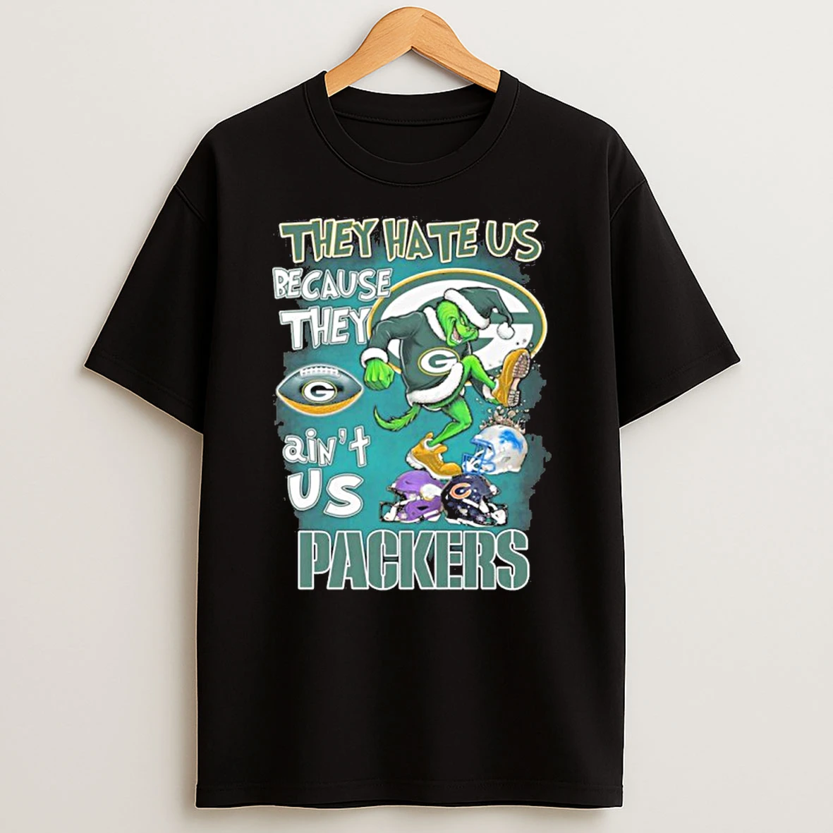 They Hate Us Because They Aint Us Packers Grinch Tshirt Hoodie