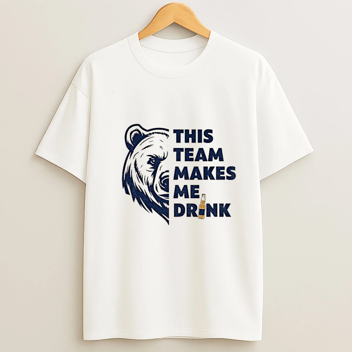 This Chicago Team Makes Me Drink Chicago Bears Nfl Football Logo Tshirt Hoodie