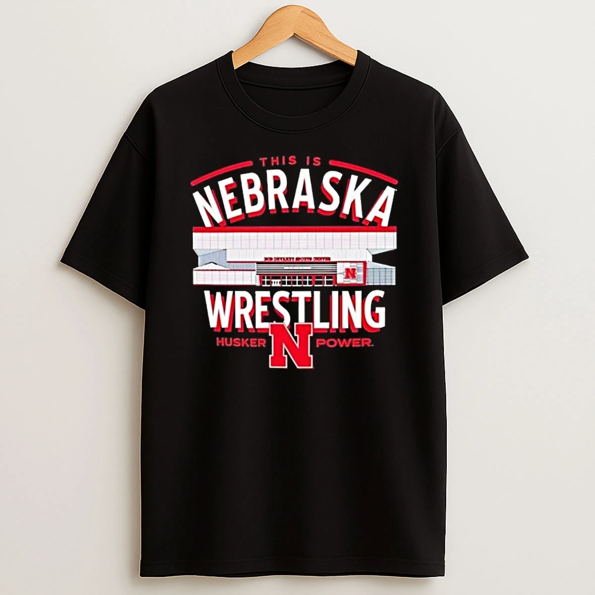 This Is Nebraska Cornhuskers Wrestling Arena Husker Power Tshirt Hoodie
