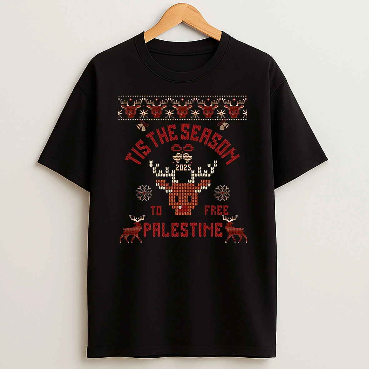 Tis The Season To Free Palestine 2025 Ugly Christmas Tshirt Hoodie