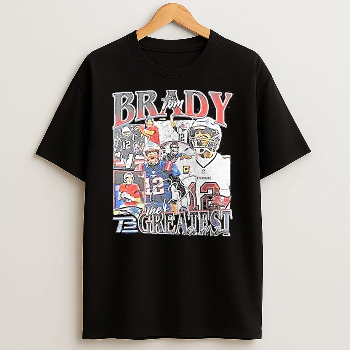 Tom Brady The Greatest Of All Time 7x Super Bowl Champion Graphic Signature Tshirt Hoodie
