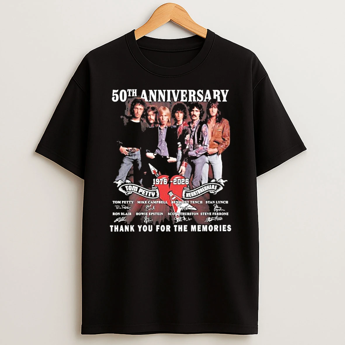 Tom Petty And Heartbreakers 50th Anniversary Thank You For The Memories Tshirt Hoodie