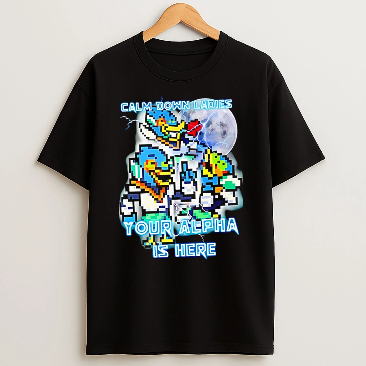 Top Calm Down Your Alpha Is Here Art Tshirt Hoodie