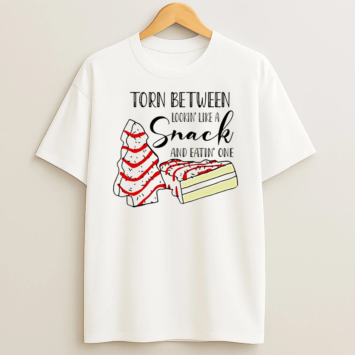 Torn Between Looking Like A Snack And Eating One Merry Christmas Tshirt Hoodie
