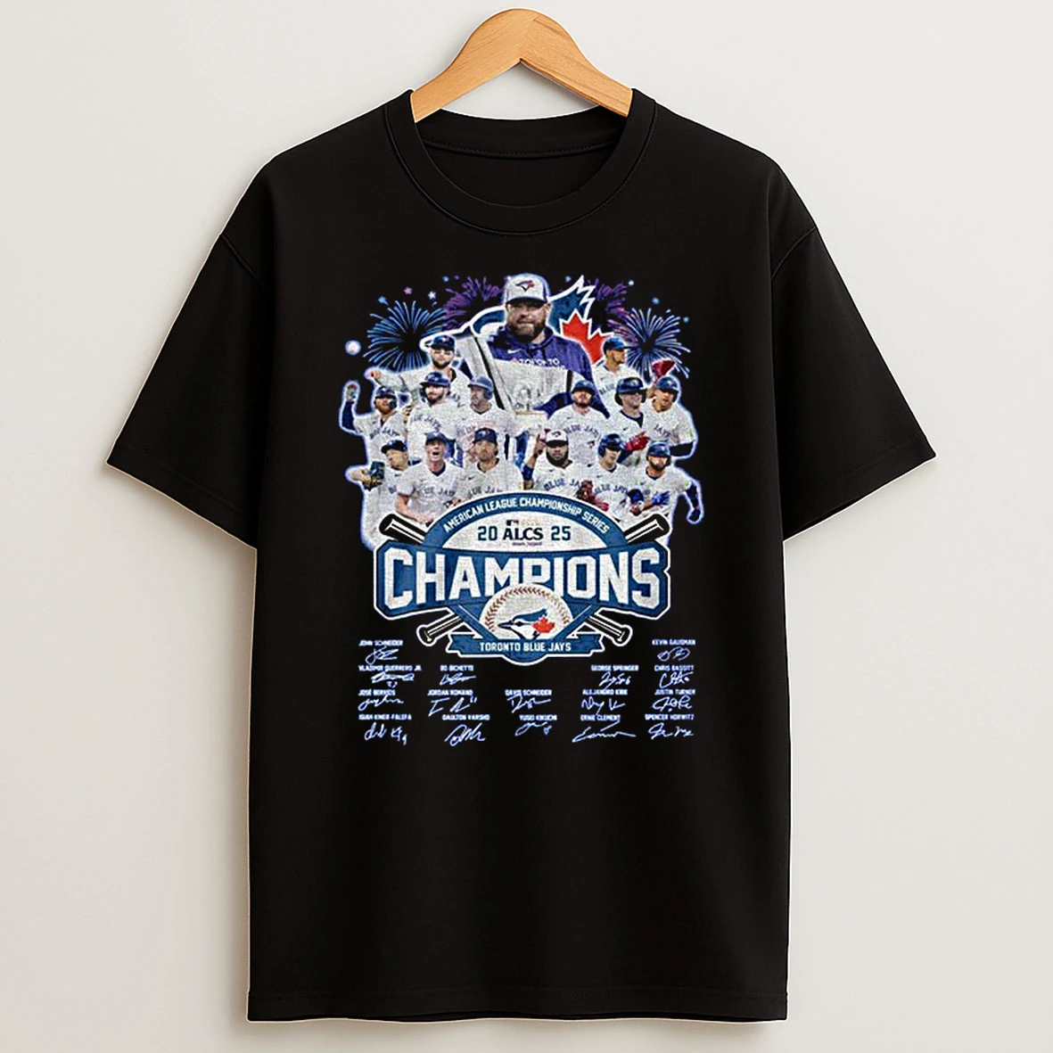 Toronto Blue Jays 2025 Road To World Series Champions Mlb Signatures Tshirt Hoodie