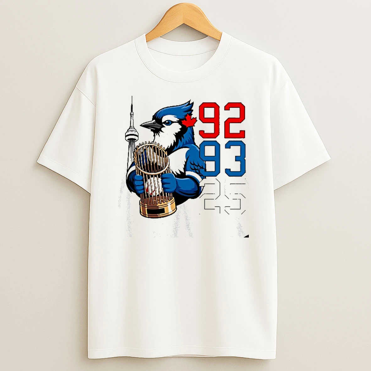 Toronto Blue Jays 3x World Series Champions 1992 1993 2025 Mascot Tshirt Hoodie