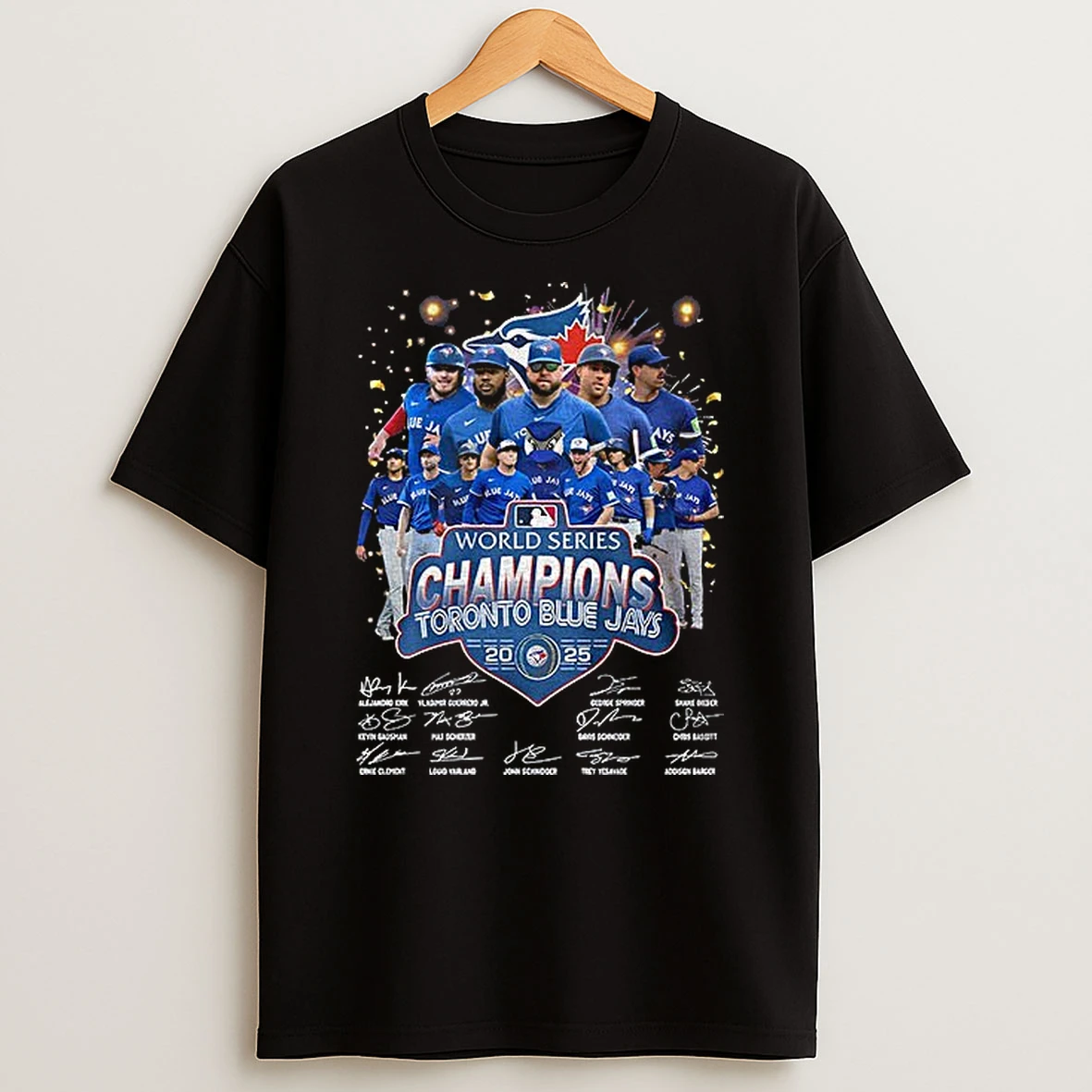 Toronto Blue Jays Baseball World Series Champions 2025 Signature Mlb Tshirt Hoodie
