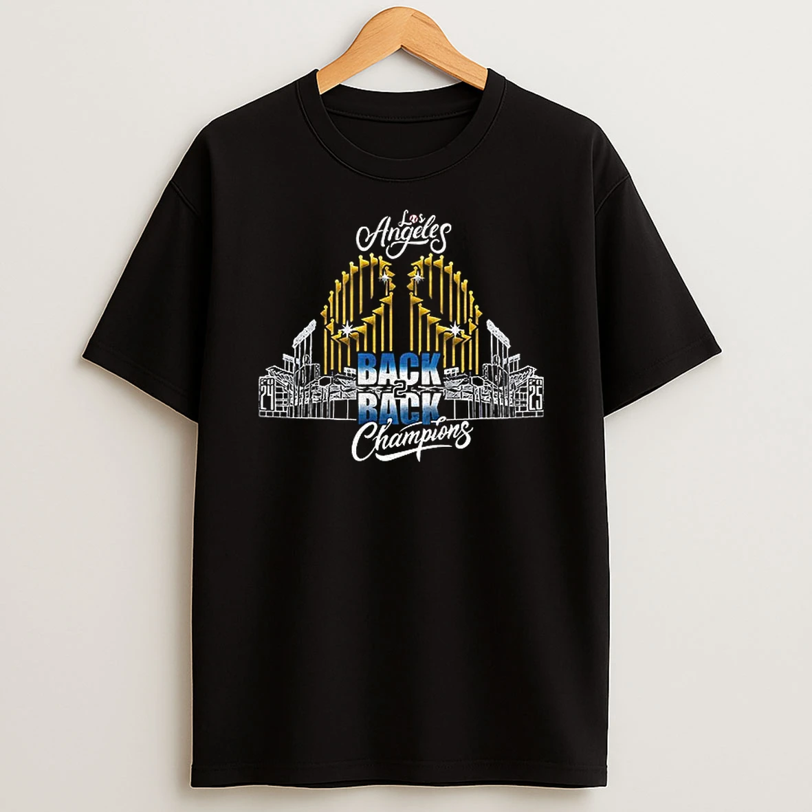 Trophy Los Angeles Dodgers Mlb Baseball Back 2 Back Champions 2025 Tshirt Hoodie