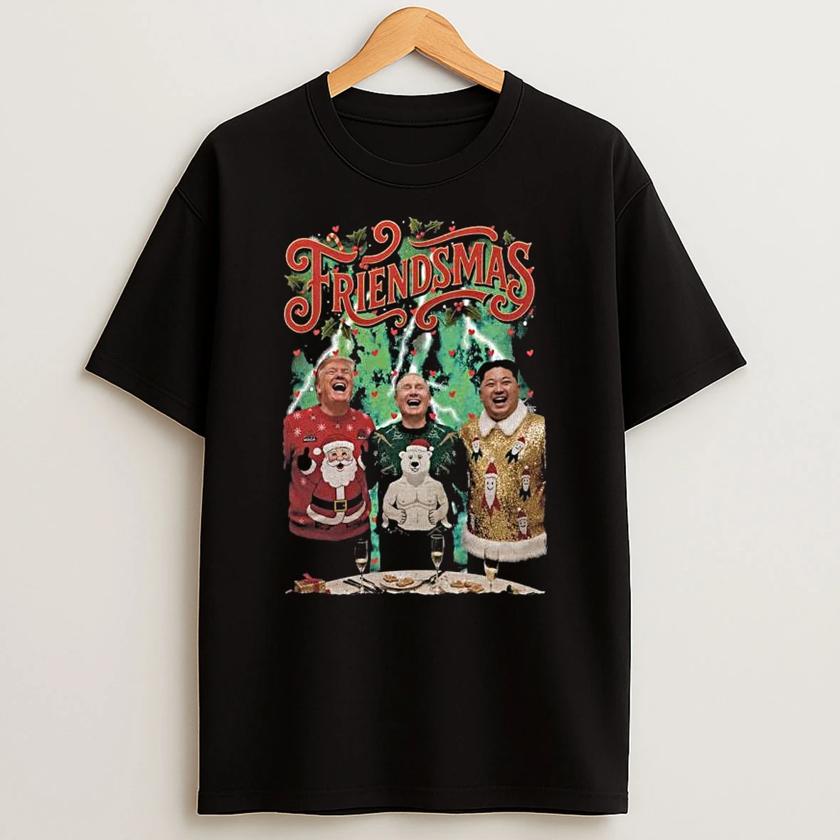 Trump Putin Kim Jong Un Friendsmas Vintage Tshirt Hoodie