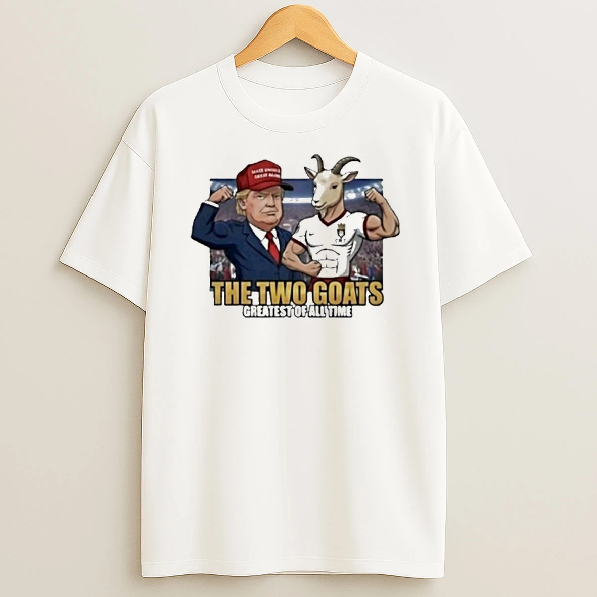 Trump Ronaldo Cr7 The Two Goats Meme Greatest Of All Time Tshirt Hoodie