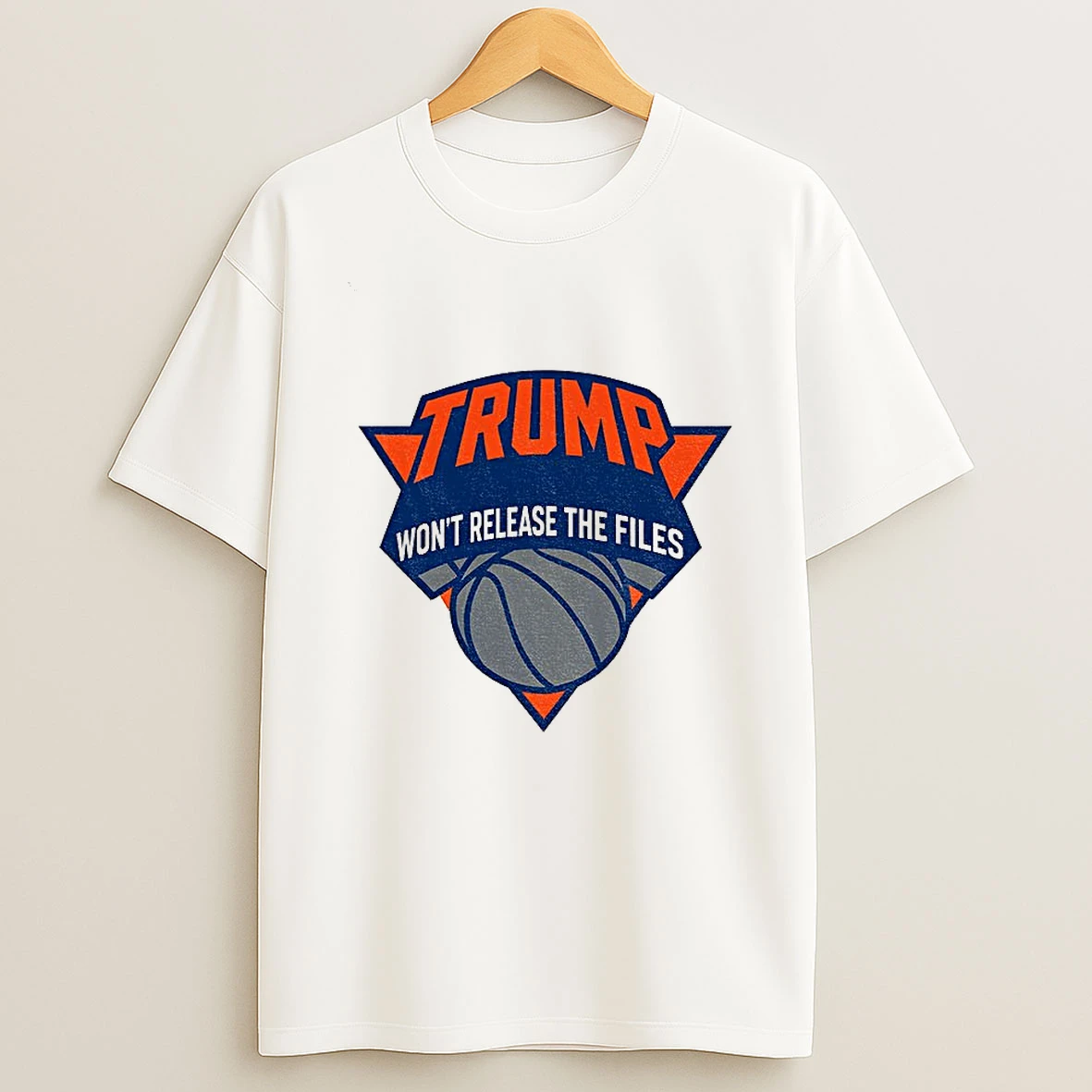 Trump Wont Release The Files New York Knicks Parody Logo Tshirt Hoodie