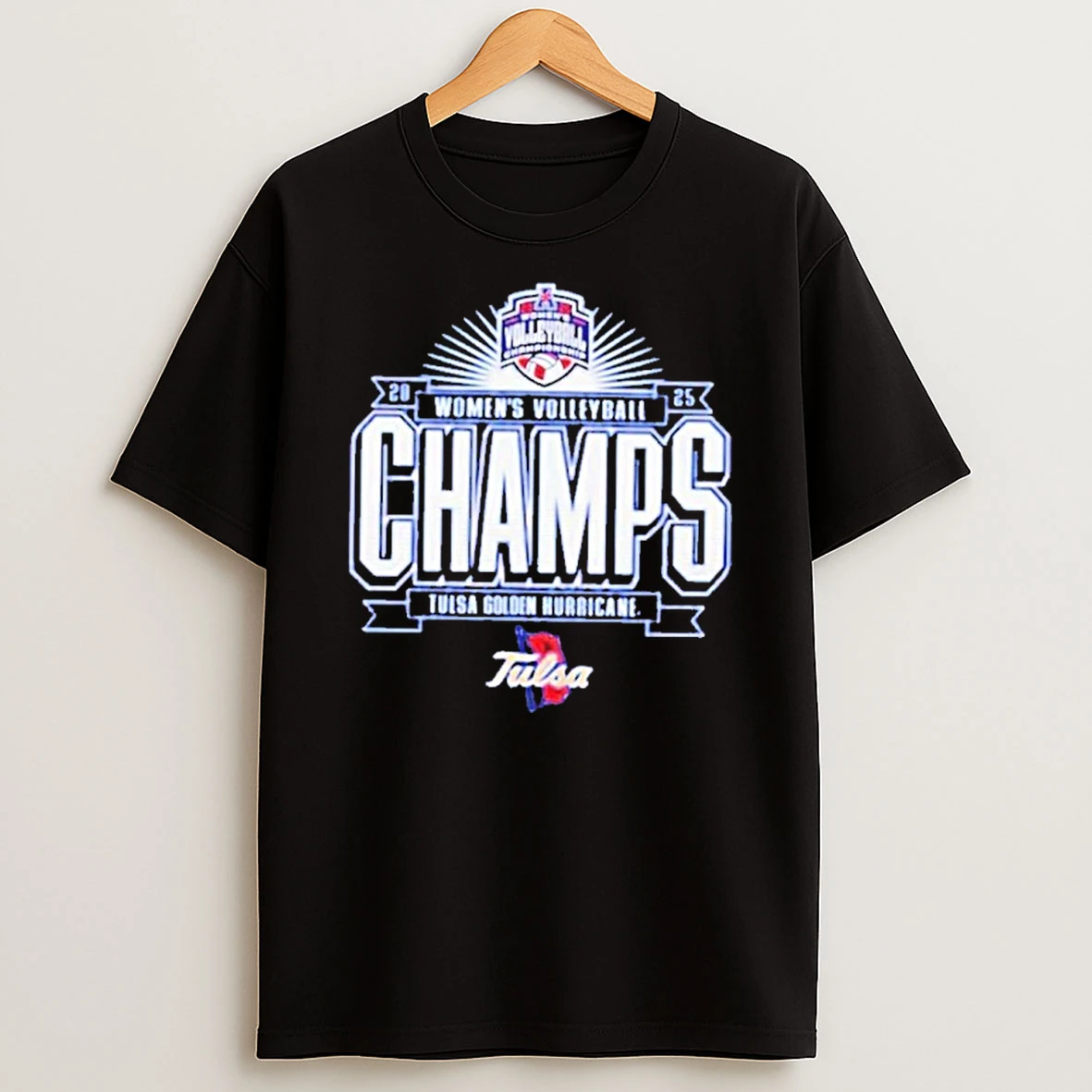 Tulsa Golden Hurricane 2025 American Volleyball Tournament Champions Tshirt Hoodie