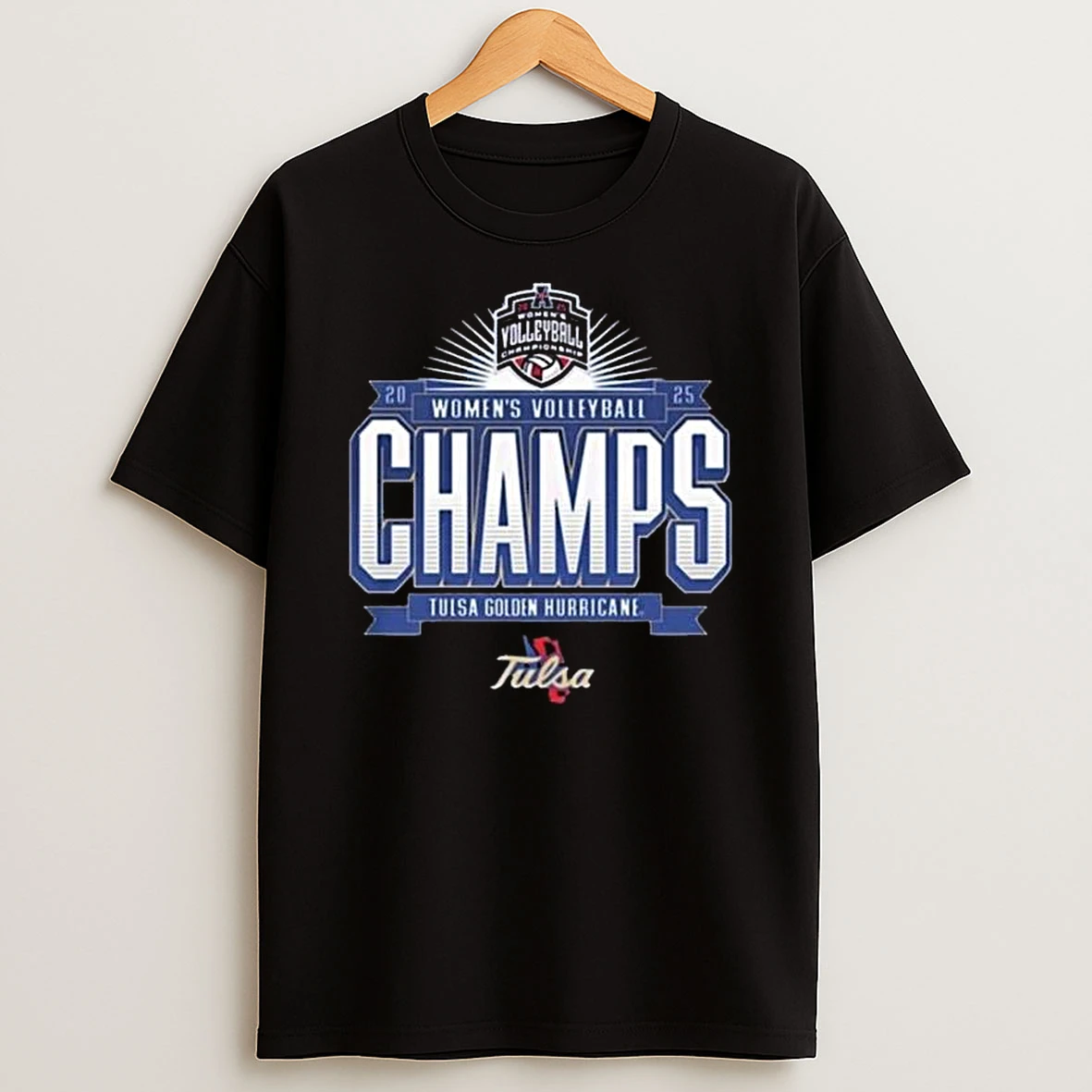 Tulsa Golden Hurricane 2025 Womens Volleyball Champions Tshirt Hoodie