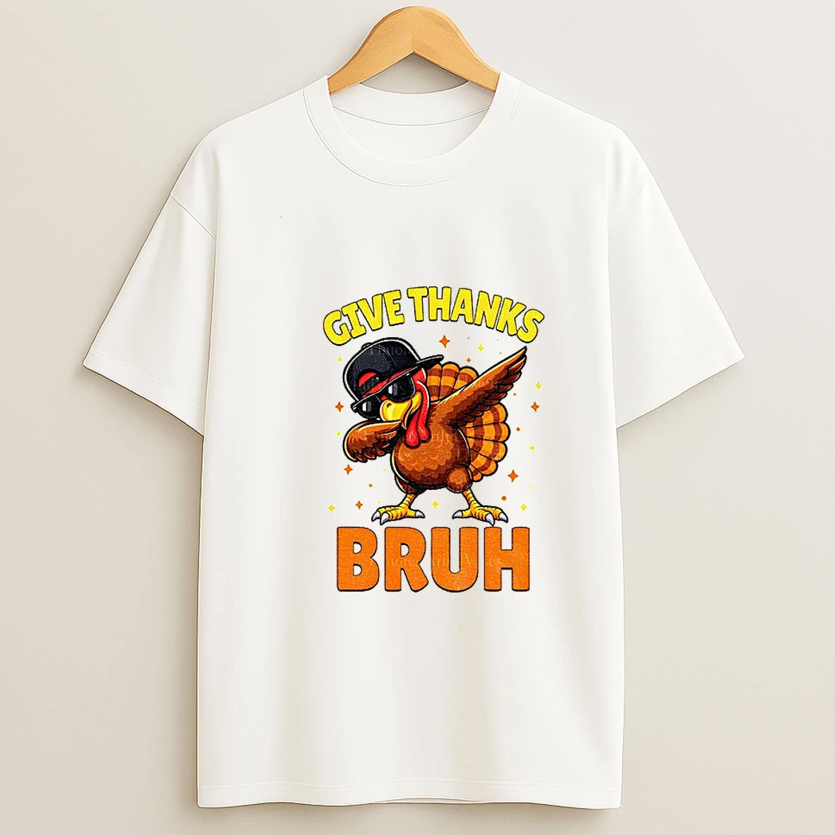 Turkey Dabbing Give Thanks Bruh Thanksgiving Tshirt Hoodie
