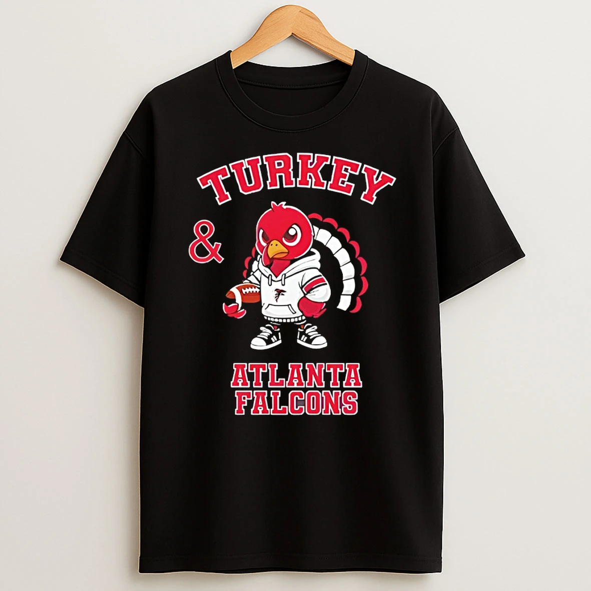 Turkey And Atlanta Falcons Football Nfl Happy Thanksgiving Tshirt Hoodie