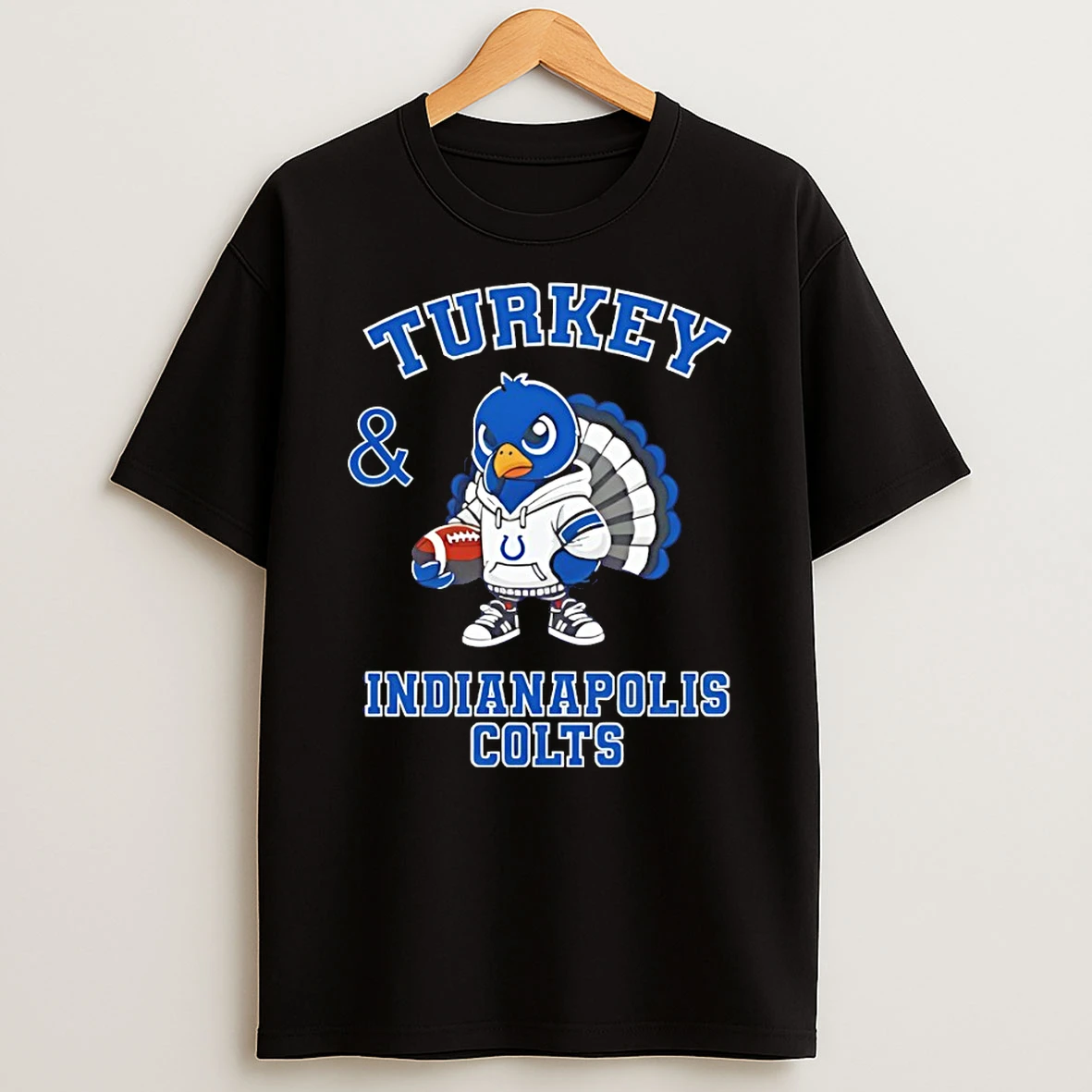 Turkey And Indianapolis Colts Football Nfl Happy Thanksgiving Tshirt Hoodie