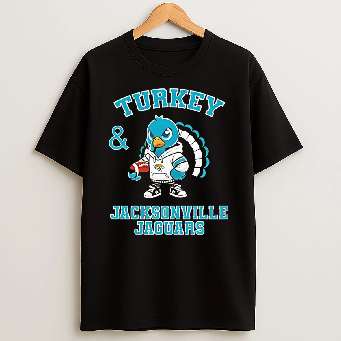 Turkey And Jacksonville Jaguars Football Nfl Happy Thanksgiving Tshirt Hoodie