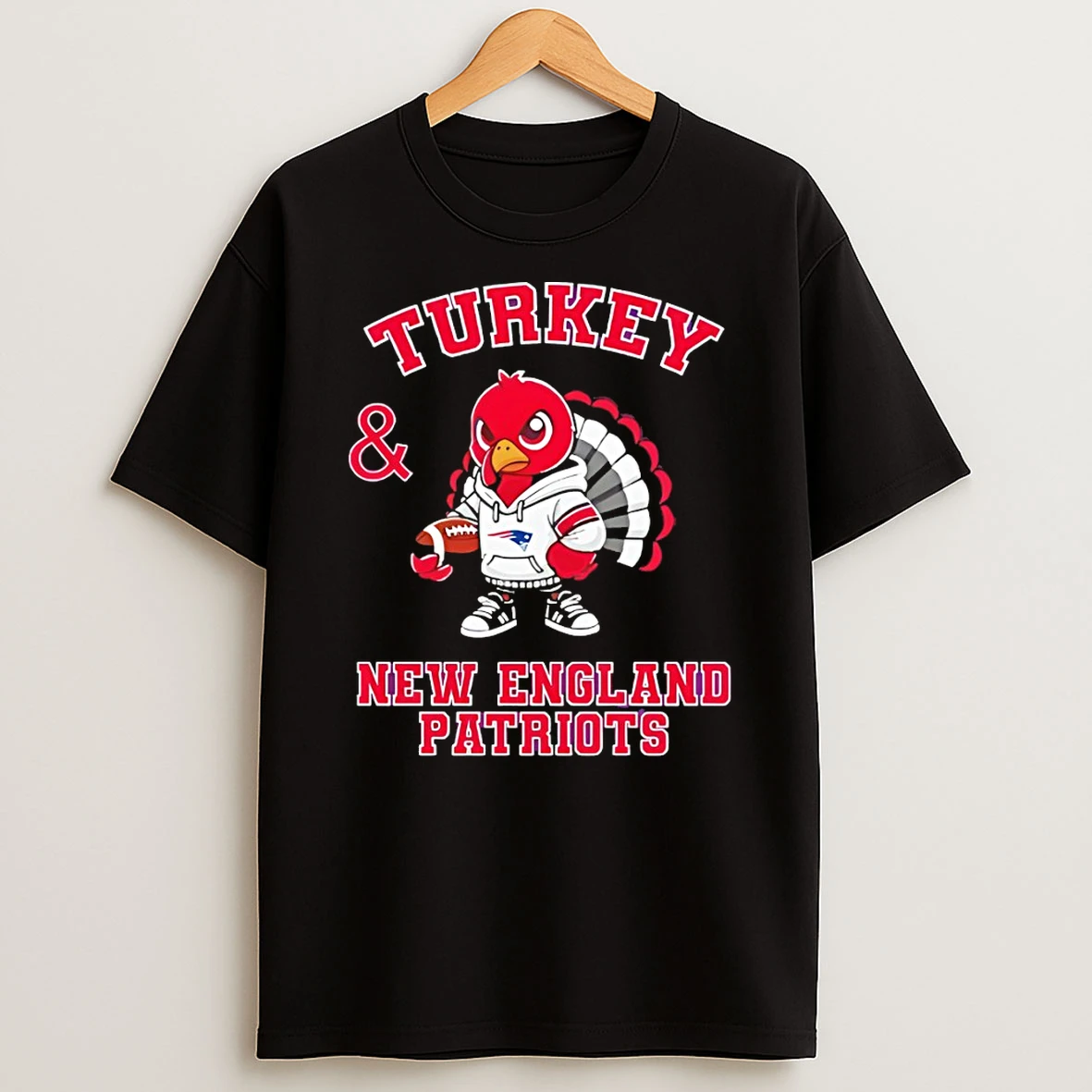 Turkey And New England Patriots Football Nfl Happy Thanksgiving Tshirt Hoodie