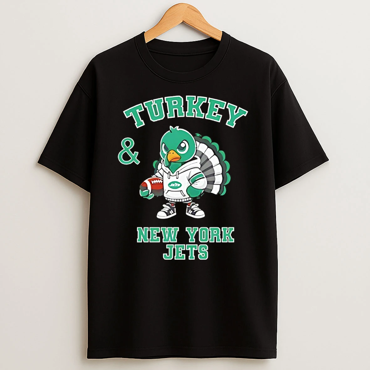Turkey And New York Jets Football Nfl Happy Thanksgiving Tshirt Hoodie