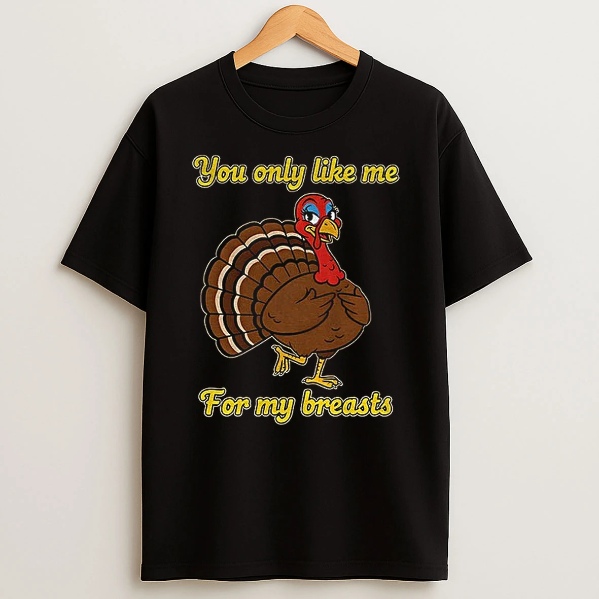 Turkey You Only Like Me For My Breasts Cartoon Tshirt Hoodie