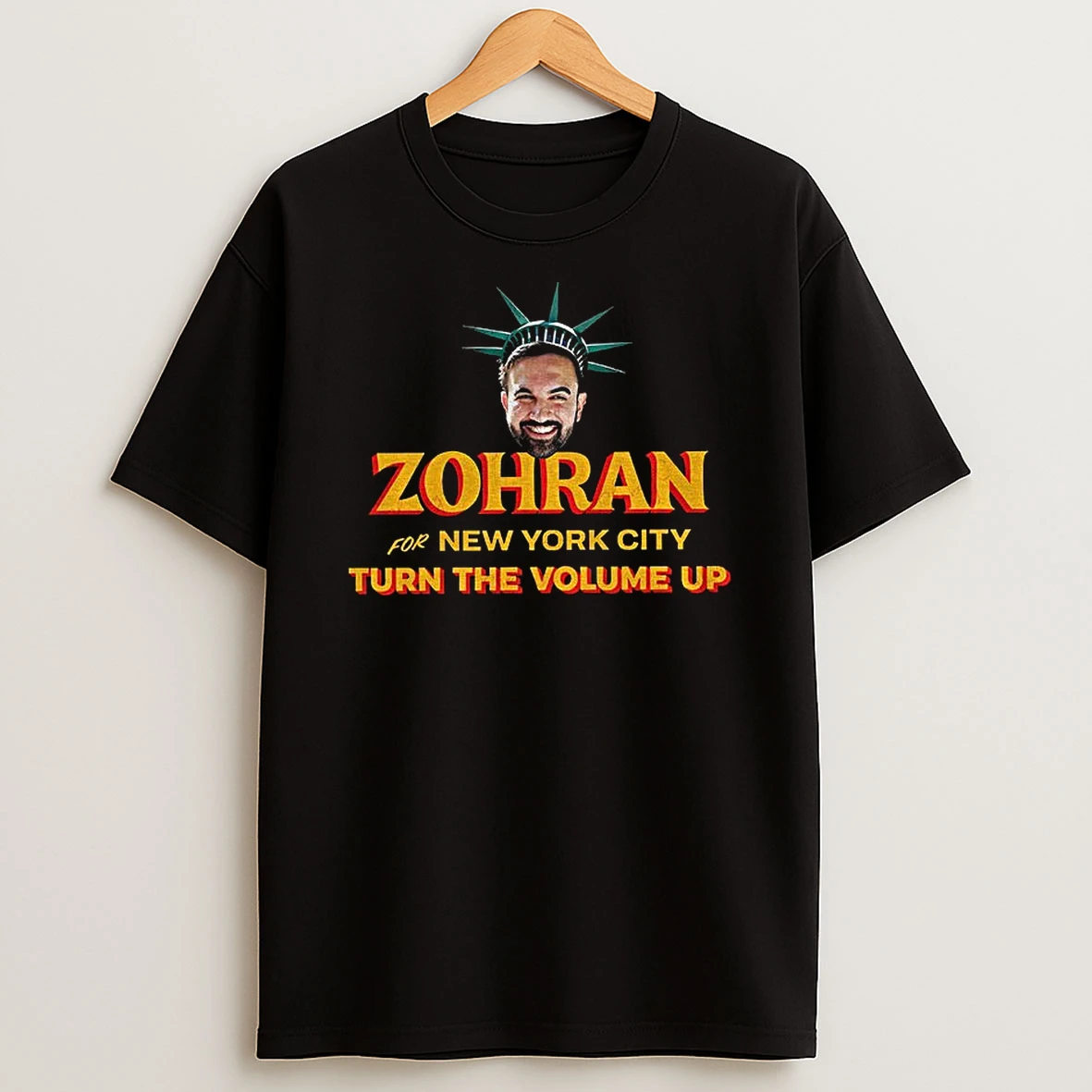 Turn The Volume Up Mayor Zohran Mamdani Statue Of Liberty Nyc 2026 Tshirt Hoodie