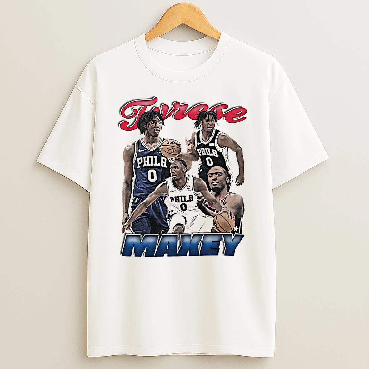 Tyrese Maxey Philadelphia 76ers Basketball Graphic Circle Tshirt Hoodie