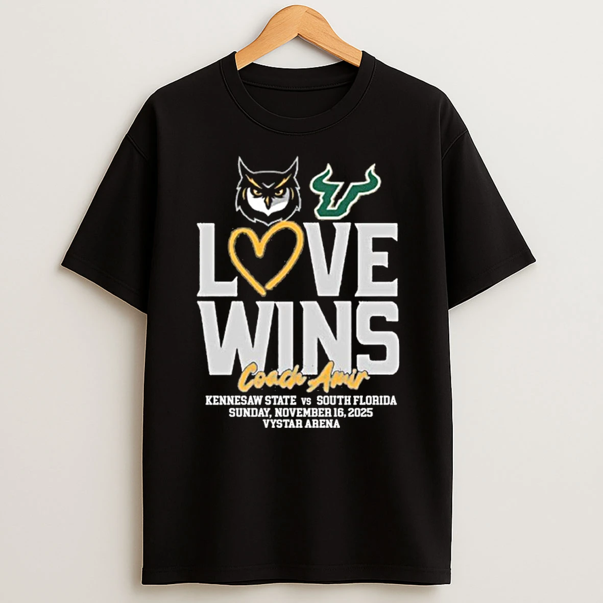 Usf Vs Kennesaw State Basketball Love Wins Coach Amir Tshirt Hoodie