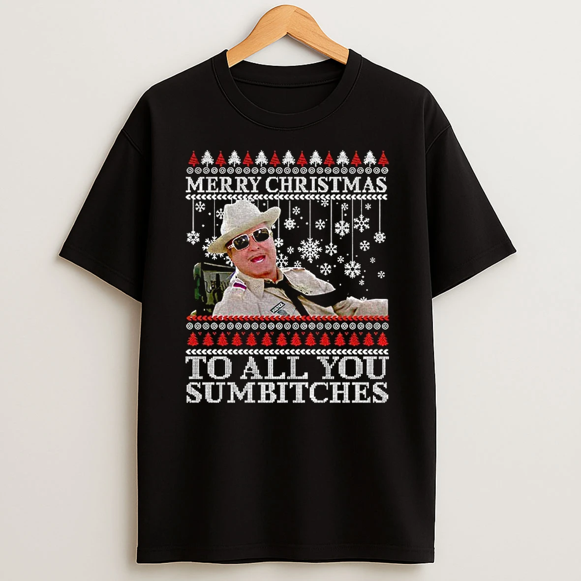 Ugly Smokey And The Bandit Christmas Merry Christmas To All You Sumbitches Tshirt Hoodie