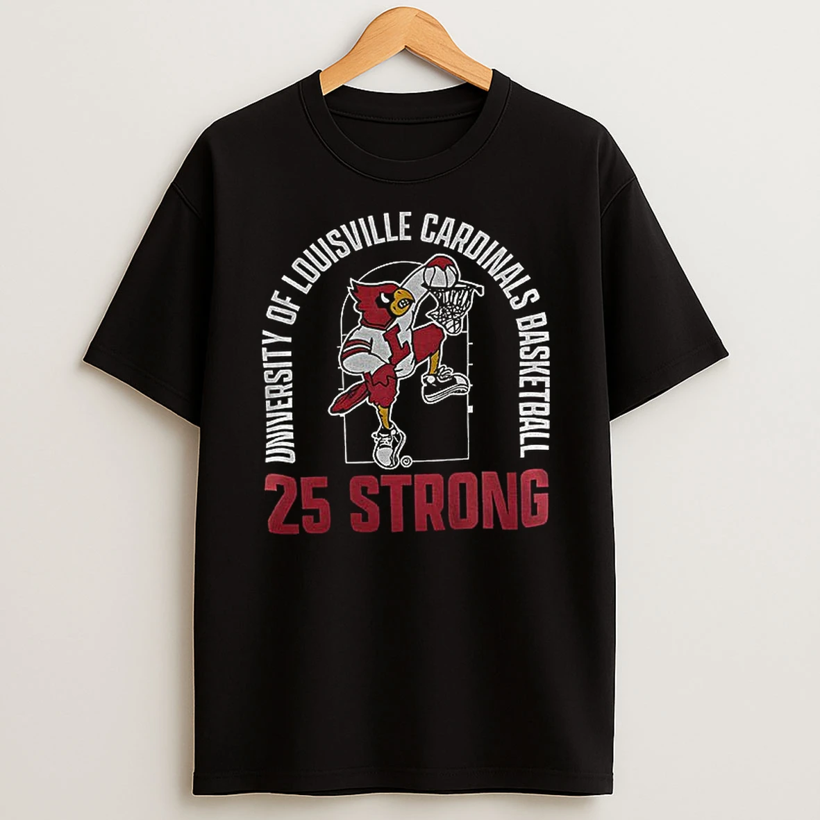 University Of Louisville Cardinals Basketball 25 Strong Nba Logo Tshirt Hoodie