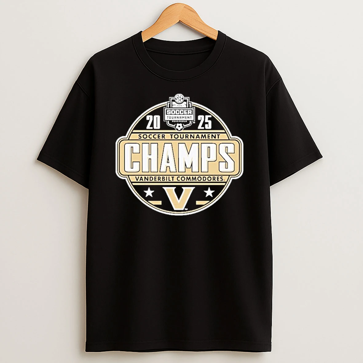 Vanderbilt Commodores 2025 Sec Womens Soccer Tournament Champions Locker Room Tshirt Hoodie