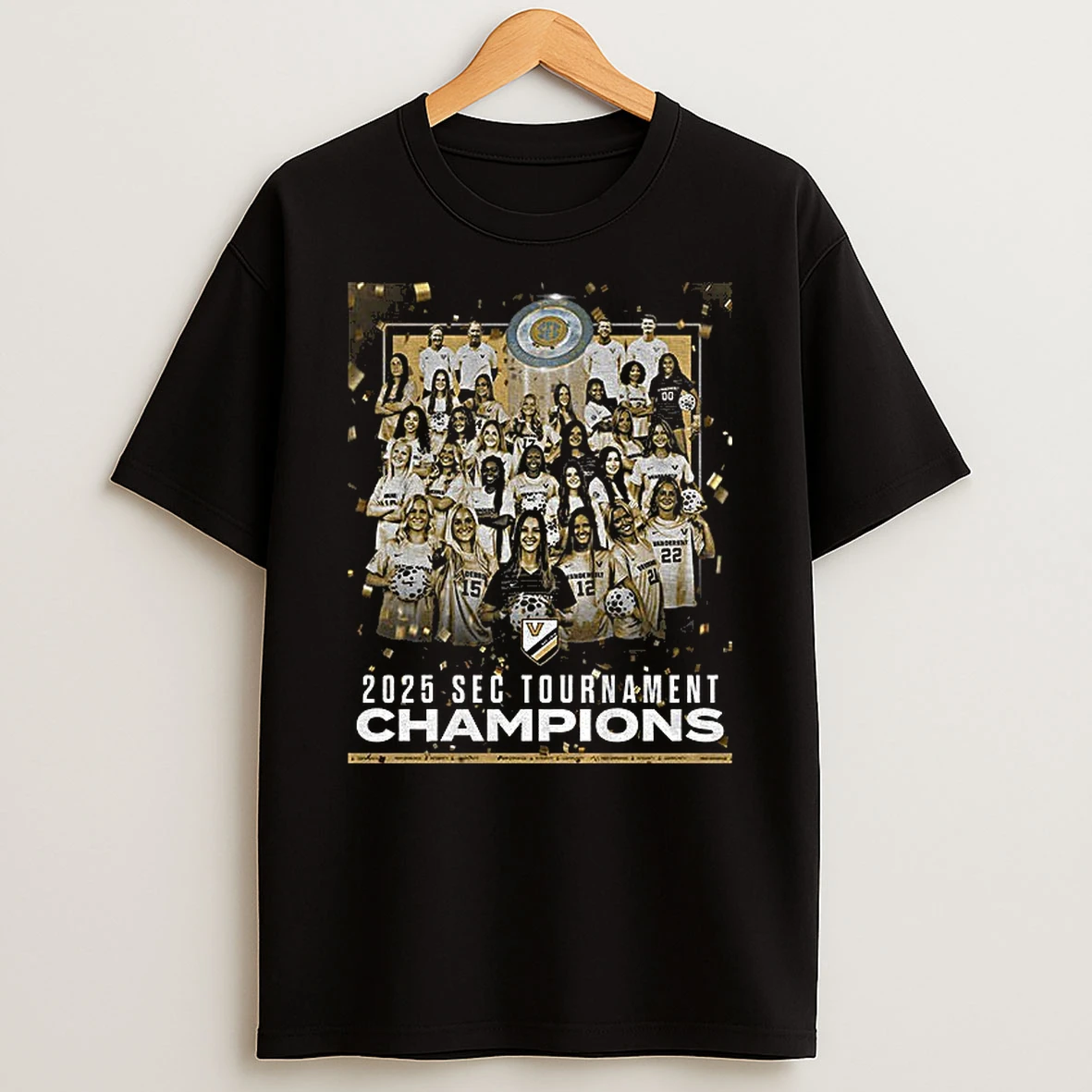 Vanderbilt Commodores Soccer All Team 2025 Sec Tournament Champions Tshirt Hoodie