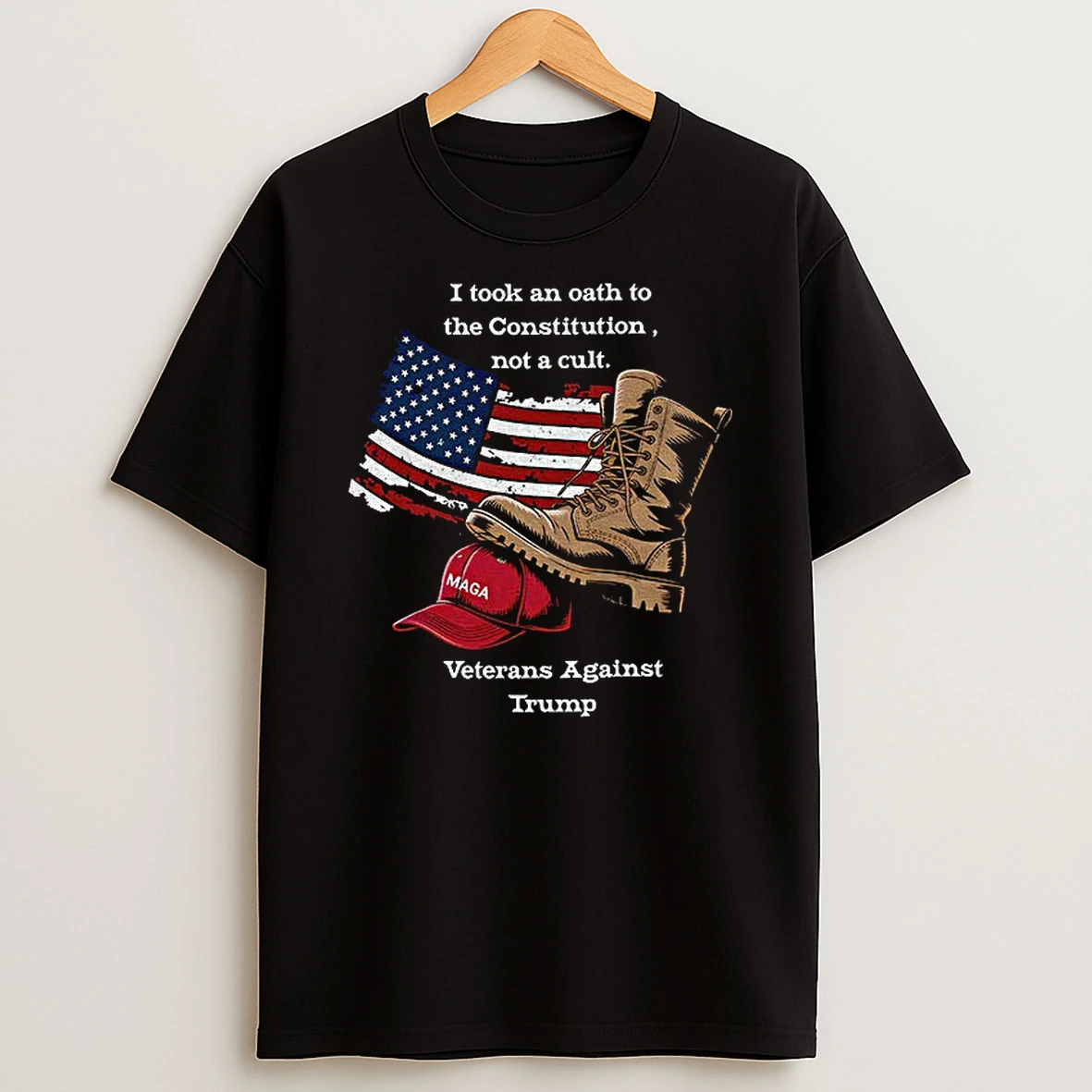 Veteran Against Trump Anti Trump Description I Took An Oath To The Constitution Not A Cult Tshirt Hoodie