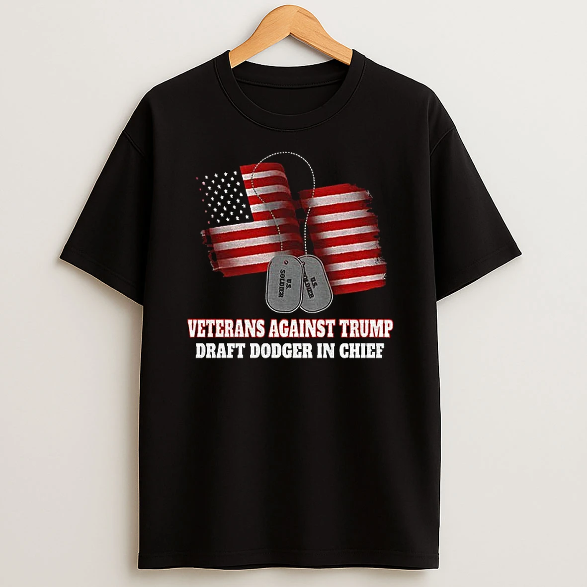 Veterans Against Trump Draft Dodger In Chief Political Statement Tshirt Hoodie