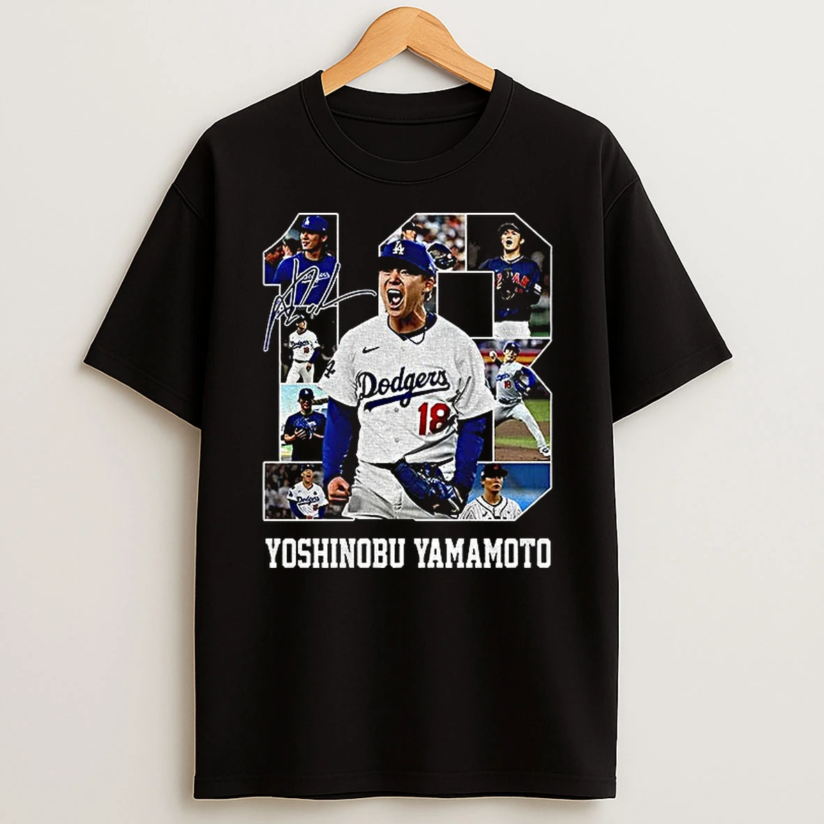 Vintage Yoshinobu Yamamoto 18 Dodgers Mvp 2025 World Series Tshirt Hoodie