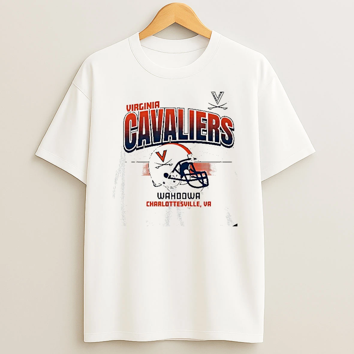 Virginia Cavaliers Football Wahoowa Charlottesville Helmet Grid Tshirt Hoodie