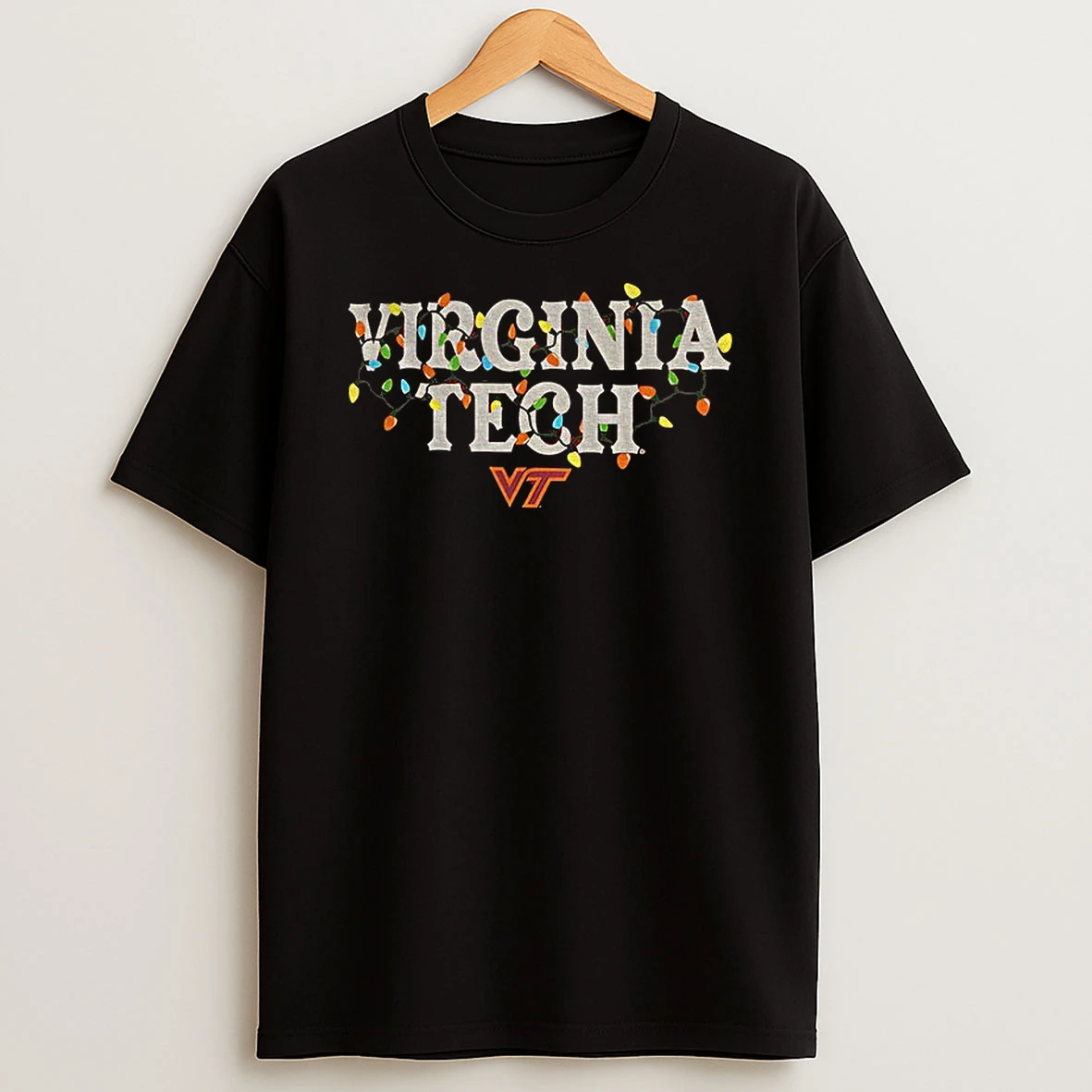 Virginia Tech Hokies Christmas Light Merry Christmas 2025 Tshirt Hoodie