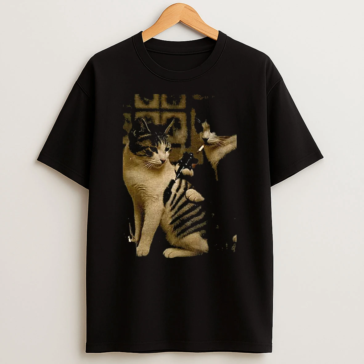 Wacky Cat Tattoo Funny Meme Tshirt Hoodie