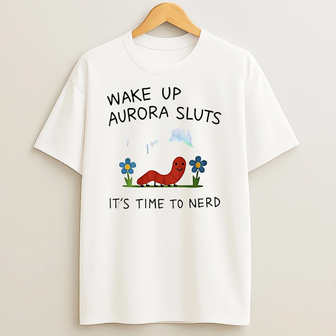 Wake Up Aurora Sluts Its Time To Nerd Circle Tshirt Hoodie