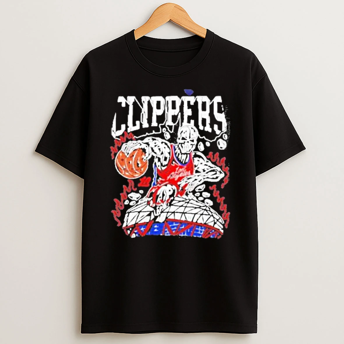 Warren Lotas X Los Angeles Clippers Skeleton Player Tshirt Hoodie