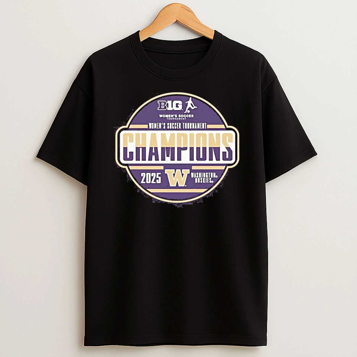 Washington Huskies 2025 Big Ten Womens Soccer Tournament Champions Locker Room Tshirt Hoodie