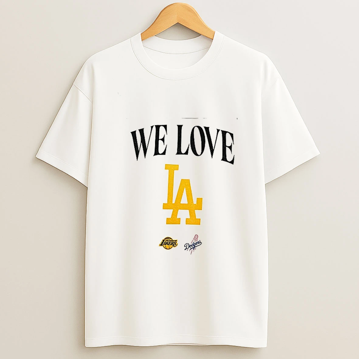 We Love La Los Angeles Lakers Los Angeles Dodgers 2025 Logo Tshirt Hoodie