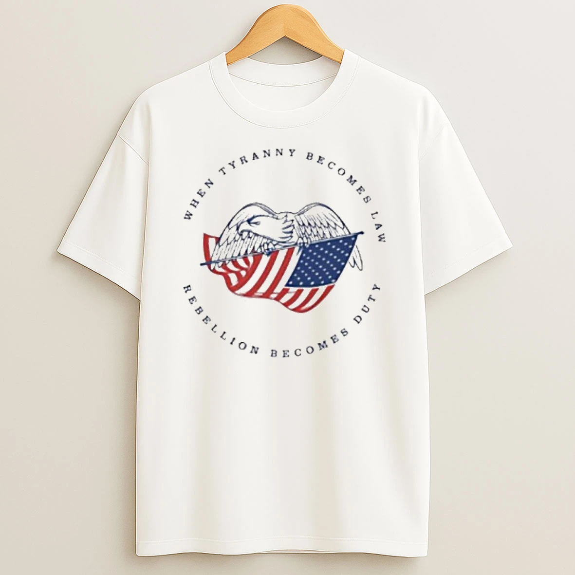 When Tyranny Becomes Law Rebellion Becomes Duty American Bald Eagle Tshirt Hoodie