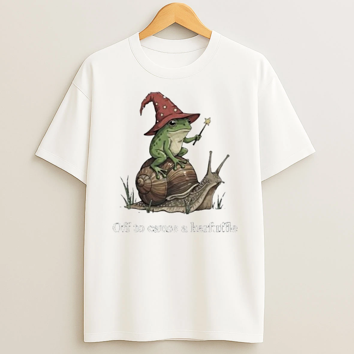 Whimsical Wizard Frog Off To Cause A Kerfuffle Tshirt Hoodie