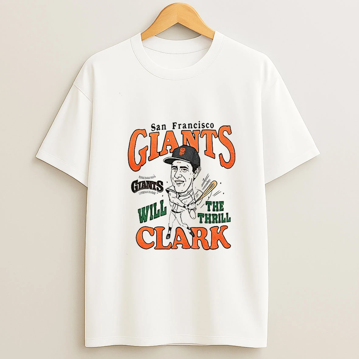 Will Clark San Francisco Giants Mlb Baseball Cartoon Will The Thrill Clark Tshirt Hoodie