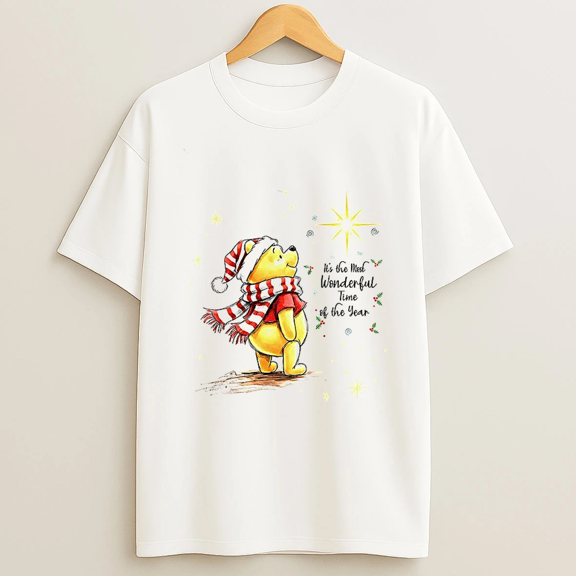 Winnie The Pooh Its The Most Wonderful Time Of The Year Merry Christmas Tshirt Hoodie