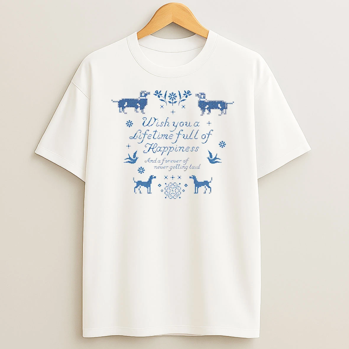 Wish You A Lifetime Full Of Happiness Ugly Christmas Circle Tshirt Hoodie