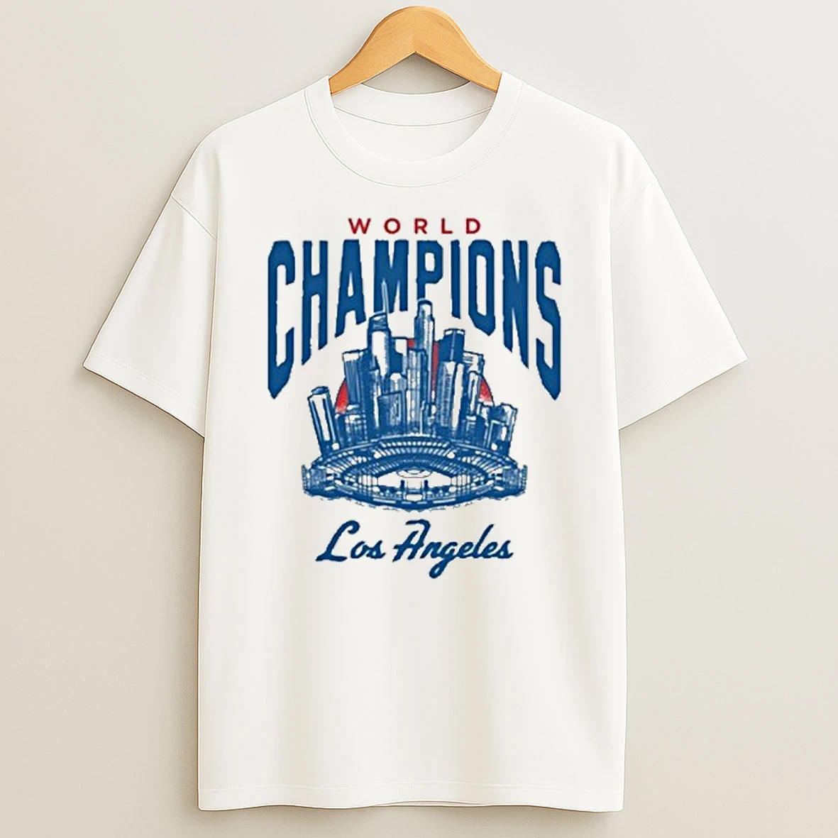 World Champions La Dodgers Skyline Tshirt Hoodie