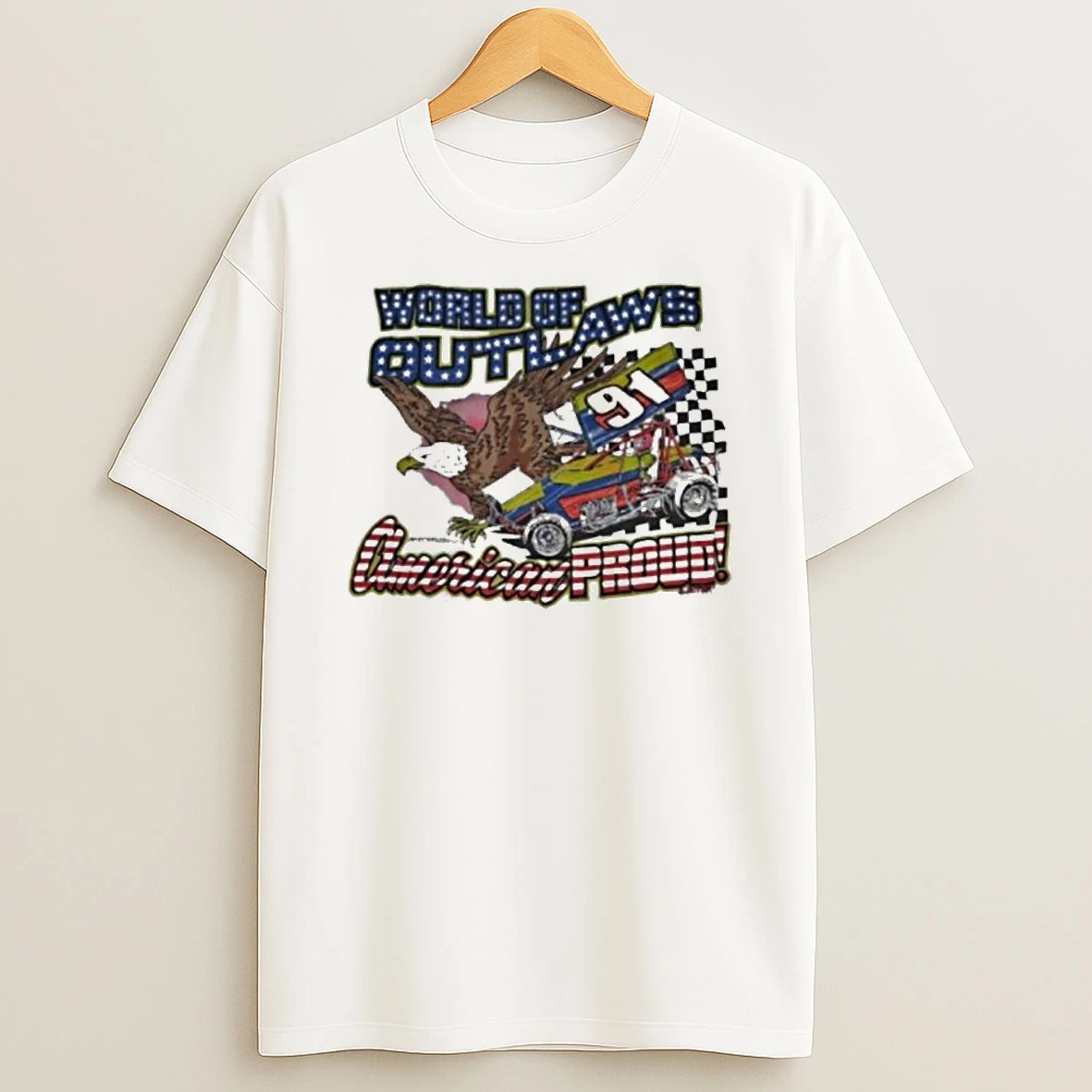 World Of Outlaws American Proud Eagle Car Tshirt Hoodie